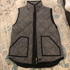 jcrew herringbone puffer vest